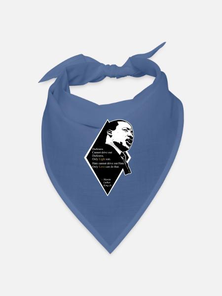 Martin Luther King Jr. Quote - Bandana Dreieckstuch - Taubenblau