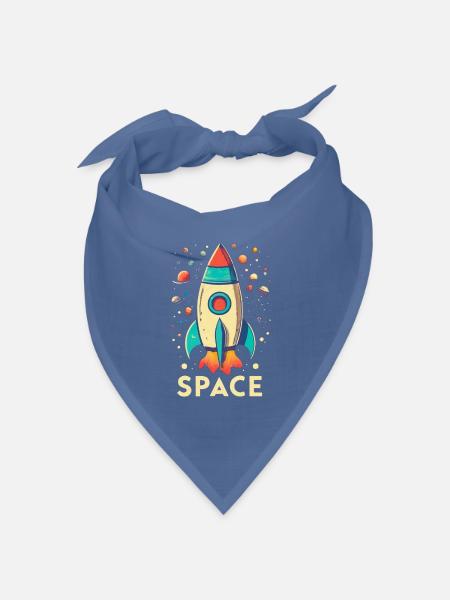 Rackete - Bandana Dreieckstuch - Taubenblau