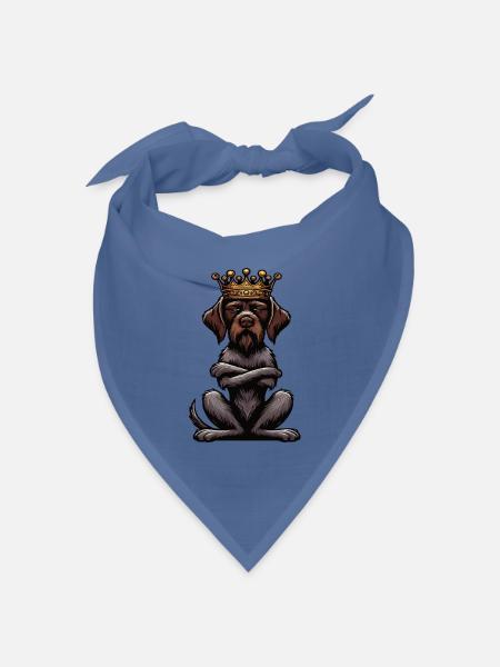 Deutsch Drahthaar Deutsch-Drahthaar Besitzer - Bandana Dreieckstuch - Taubenblau