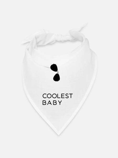Coolest Baby - Vater und Sohn Partnerlook Shirts - Bandana Dreieckstuch - Weiß