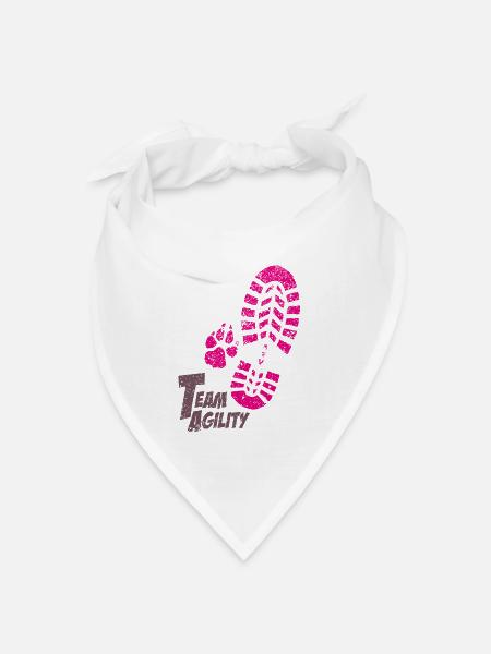 Team Agility pink - Bandana Dreieckstuch - Weiß