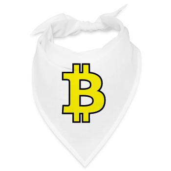 Bitcoin Satoshi Nakamoto - Bandana Dreieckstuch - Weiß - Vorne