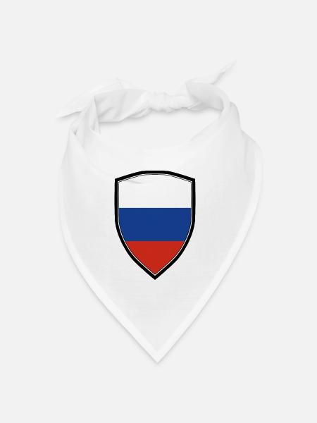 RUSSLAND WAPPEN FAHNE - Bandana Dreieckstuch - Weiß