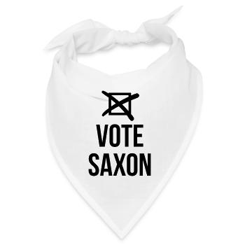 Vote Saxon - Bandana Dreieckstuch - Weiß - Vorne