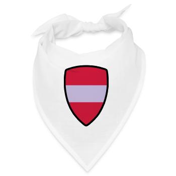 österreich fahne - Bandana Dreieckstuch - Weiß - Vorne