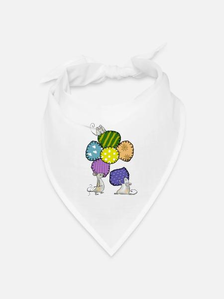 Blüte nähen - Bandana Dreieckstuch - Weiß