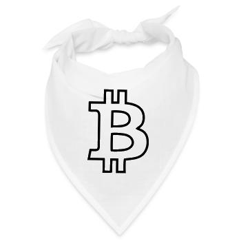 Bitcoin - Bandana Dreieckstuch - Weiß - Vorne