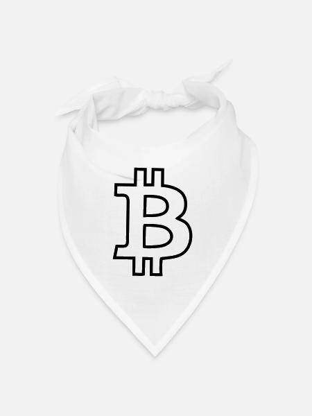 Bitcoin - Bandana Dreieckstuch - Weiß