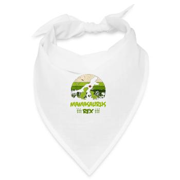 Nettes Mamasaurus Rex 2020 Geschenk für Mütter - Bandana Dreieckstuch - Weiß - Vorne