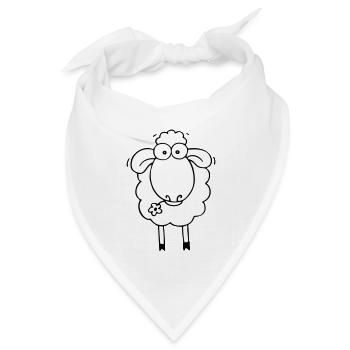 Schaf weiss - Bandana Dreieckstuch - Weiß - Vorne