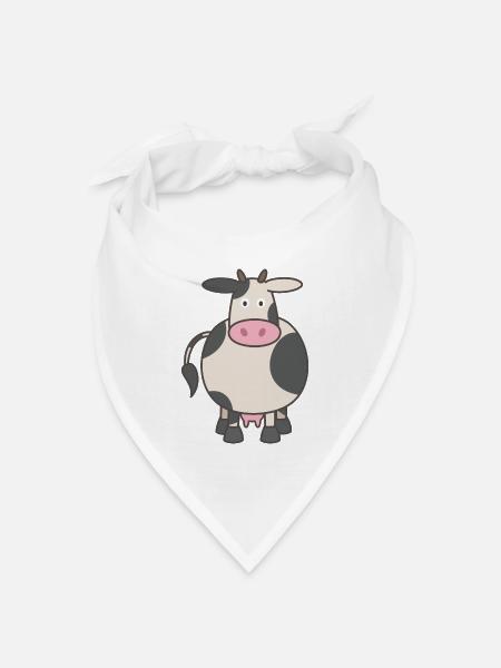 Kuh - Bandana Dreieckstuch - Weiß