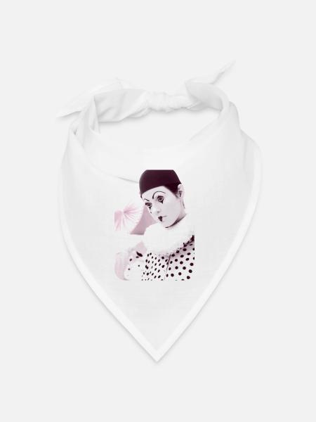 Trauriger Clown - Bandana Dreieckstuch - Weiß