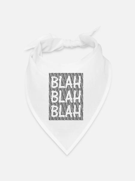 Blah Blah Blah - Bandana Dreieckstuch - Weiß