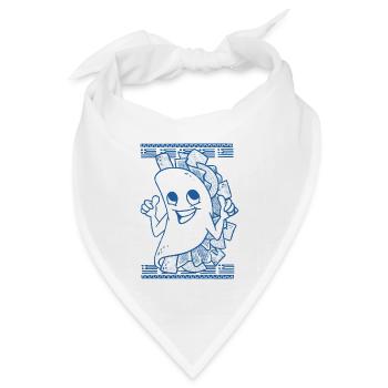 Griechenland Gyros Kebab Sandwich - Bandana Dreieckstuch - Weiß - Vorne