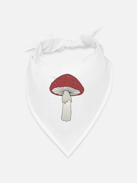 Fliegenpilz - Bandana Dreieckstuch - Weiß
