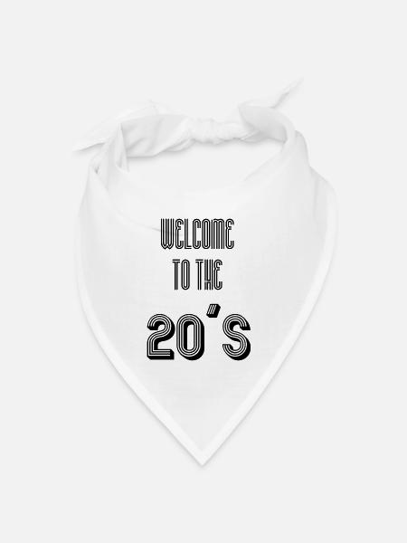 welcome to the 20s - Bandana Dreieckstuch - Weiß
