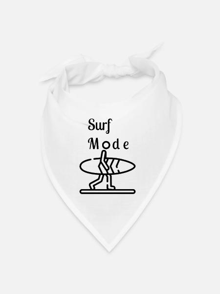 Surf mode 1 - Bandana Dreieckstuch - Weiß