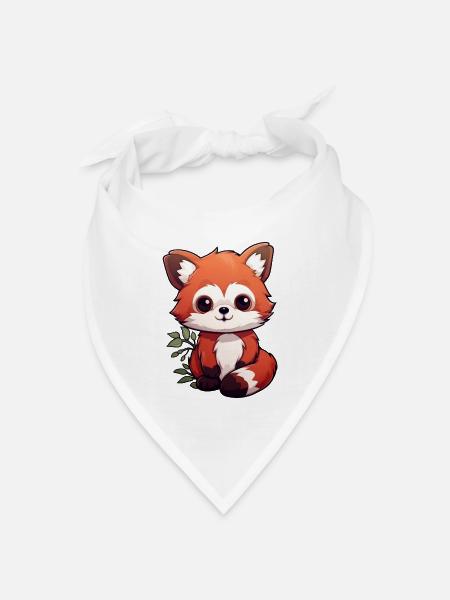 Roter Panda kleiner Panda - Bandana Dreieckstuch - Weiß