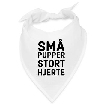 Kleine Titten, großes Herz - Bandana Dreieckstuch - Weiß - Vorne
