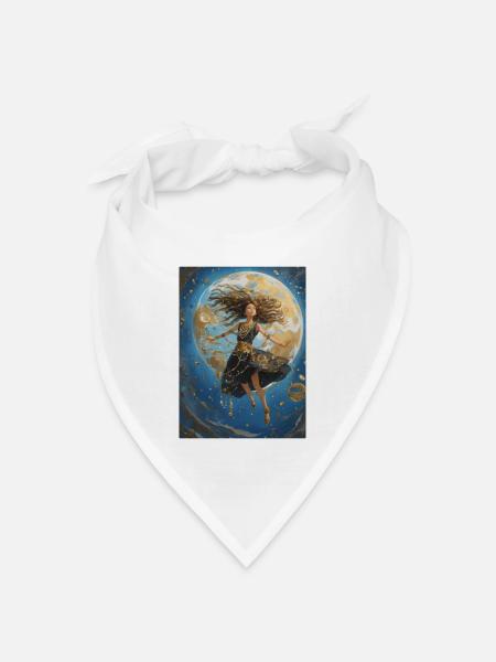 Flying Girl - Bandana Dreieckstuch - Weiß