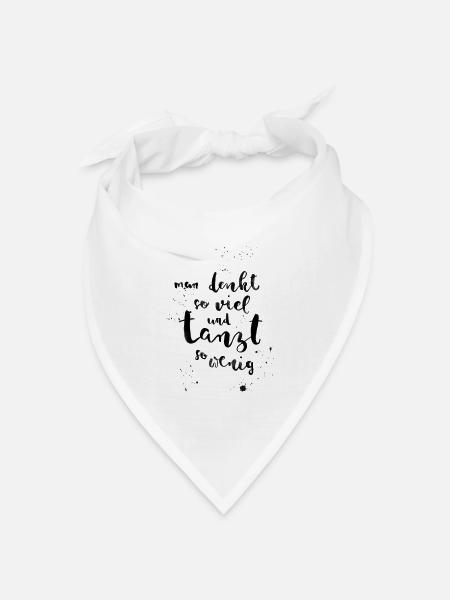 Gedanken - Bandana Dreieckstuch - Weiß
