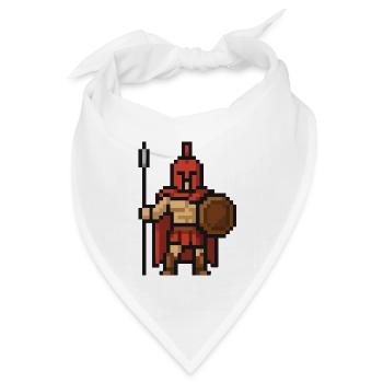spartaner pixel - Bandana Dreieckstuch - Weiß - Vorne