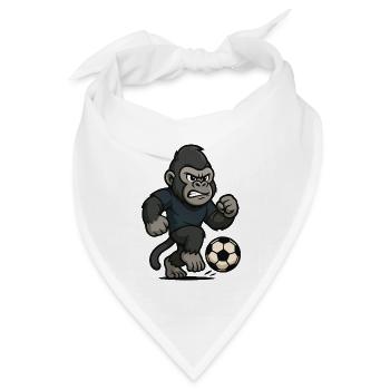 gorilla fussball - Bandana Dreieckstuch - Weiß - Vorne