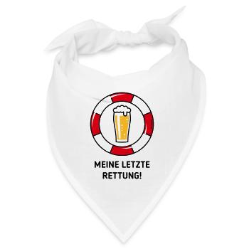 Meine Letzte Rettung! (Bier / Willibecher / POS) - Bandana Dreieckstuch - Weiß - Vorne