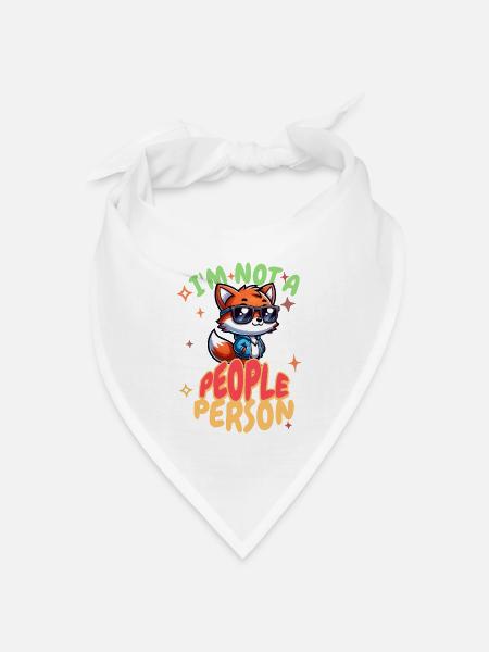 Introvert People - Bandana Dreieckstuch - Weiß