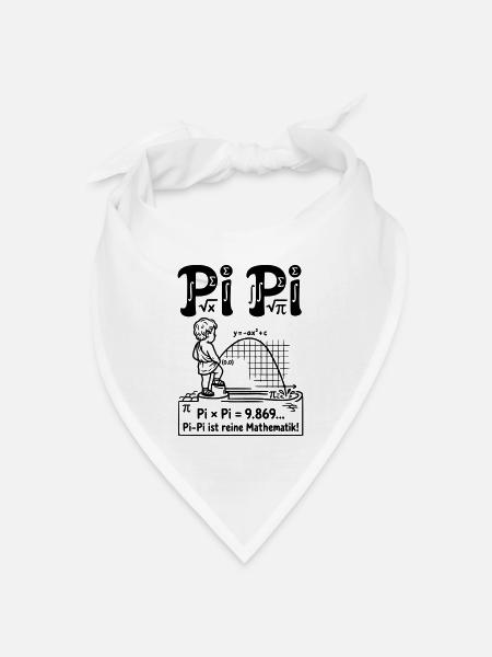 Parabel Pinkeln Mathematik Pi Pi Zahl - Bandana Dreieckstuch - Weiß