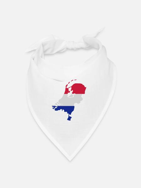 Niederlande - Holland - Bandana Dreieckstuch - Weiß
