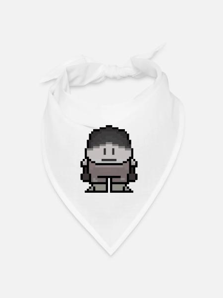 Pixelart - Bandana Dreieckstuch - Weiß