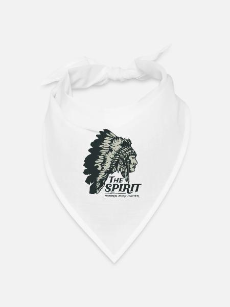Indianer Häuptling Apache Federschmuck Geschenk - Bandana Dreieckstuch - Weiß