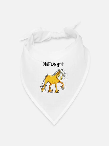 Hazel der Haflinger - Bandana Dreieckstuch - Weiß