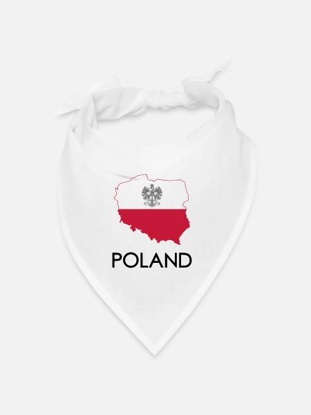 Polen - Bandana Dreieckstuch - Weiß