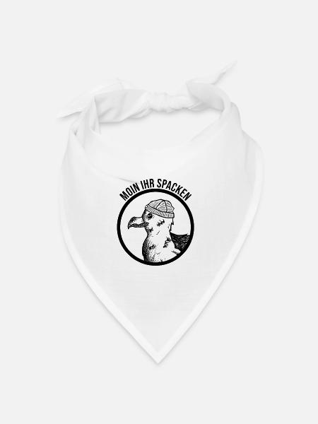 Möwe Moin - Bandana Dreieckstuch - Weiß