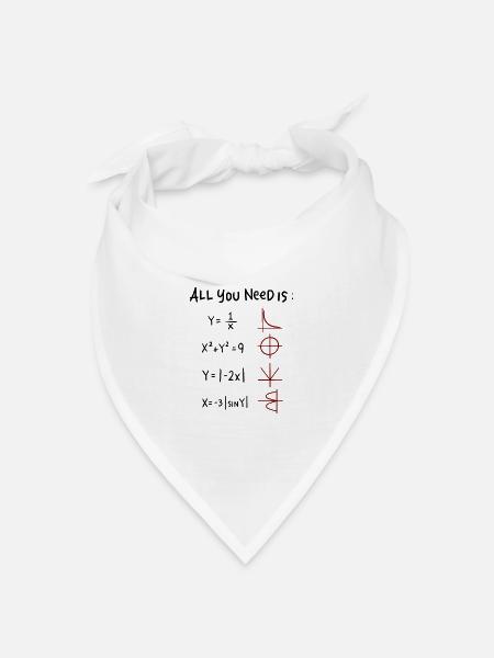 All you need is Love Mathe Winkelfunktionen - Bandana Dreieckstuch - Weiß
