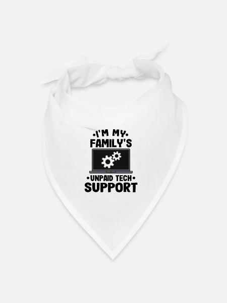 First Level Support Geschenk Lustig Programmierer - Bandana Dreieckstuch - Weiß