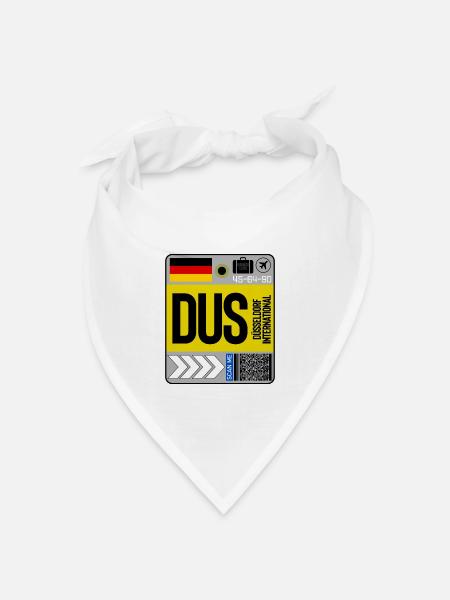 Flughafen Düsseldorf - Bandana Dreieckstuch - Weiß