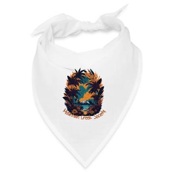Mountain Creek Tropenlandschaft - Bandana Dreieckstuch - Weiß - Vorne