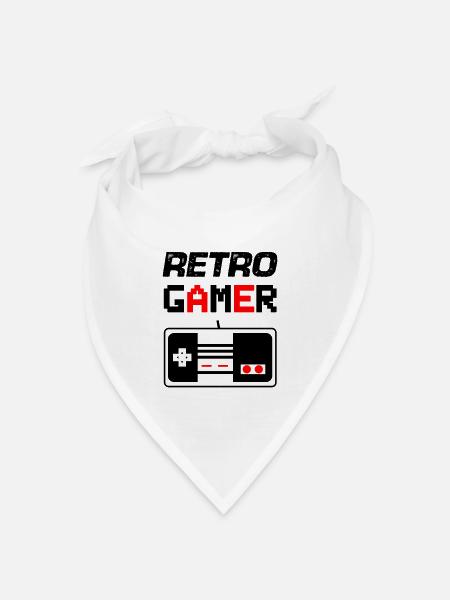 gamer 01 - Bandana Dreieckstuch - Weiß