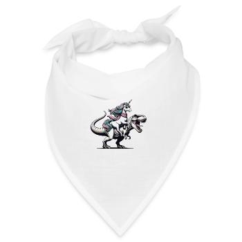 Einhorn Dinosaurier Trending Fantasy Kreatur - Bandana Dreieckstuch - Weiß - Vorne