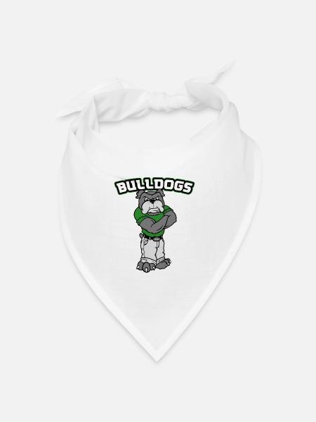 Bulldogge - Bandana Dreieckstuch - Weiß