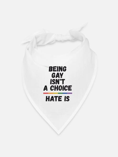 LGBT Pride Month - Schwul sein ist keine Wahl. - Bandana Dreieckstuch - Weiß