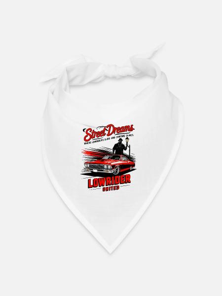 Lowrider Auto - Bandana Dreieckstuch - Weiß