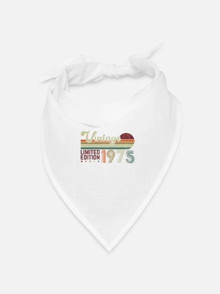 50 Jahre 1975 Vintage Retro Geburtstagsgeschenk - Bandana Dreieckstuch - Weiß