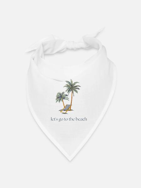 Let's go to the beach - Bandana Dreieckstuch - Weiß