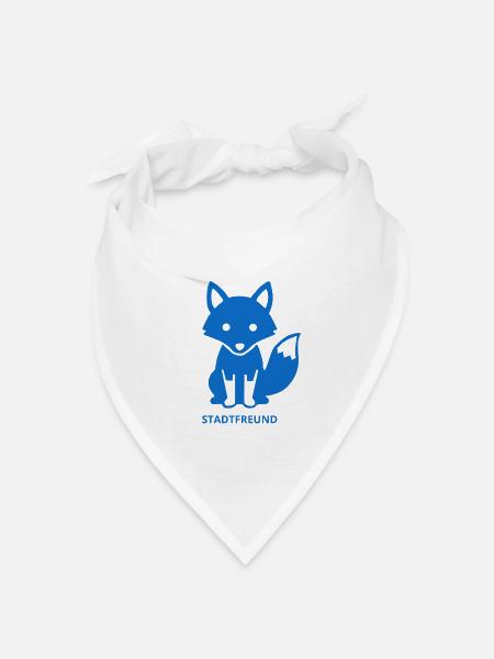 Minimalistisches Stadtfreund Design - Bandana Dreieckstuch - Weiß