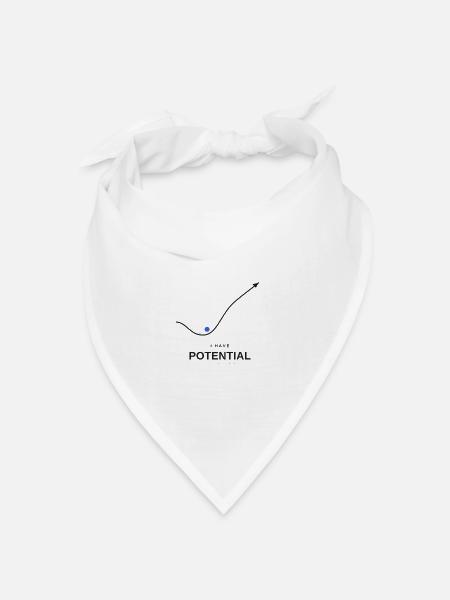 Ich habe Potenzial: Kinetischer Energieanstieg - Bandana Dreieckstuch - Weiß
