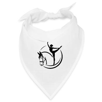 Pferdesport mit Leidenschaft - Bandana Dreieckstuch - Weiß - Vorne